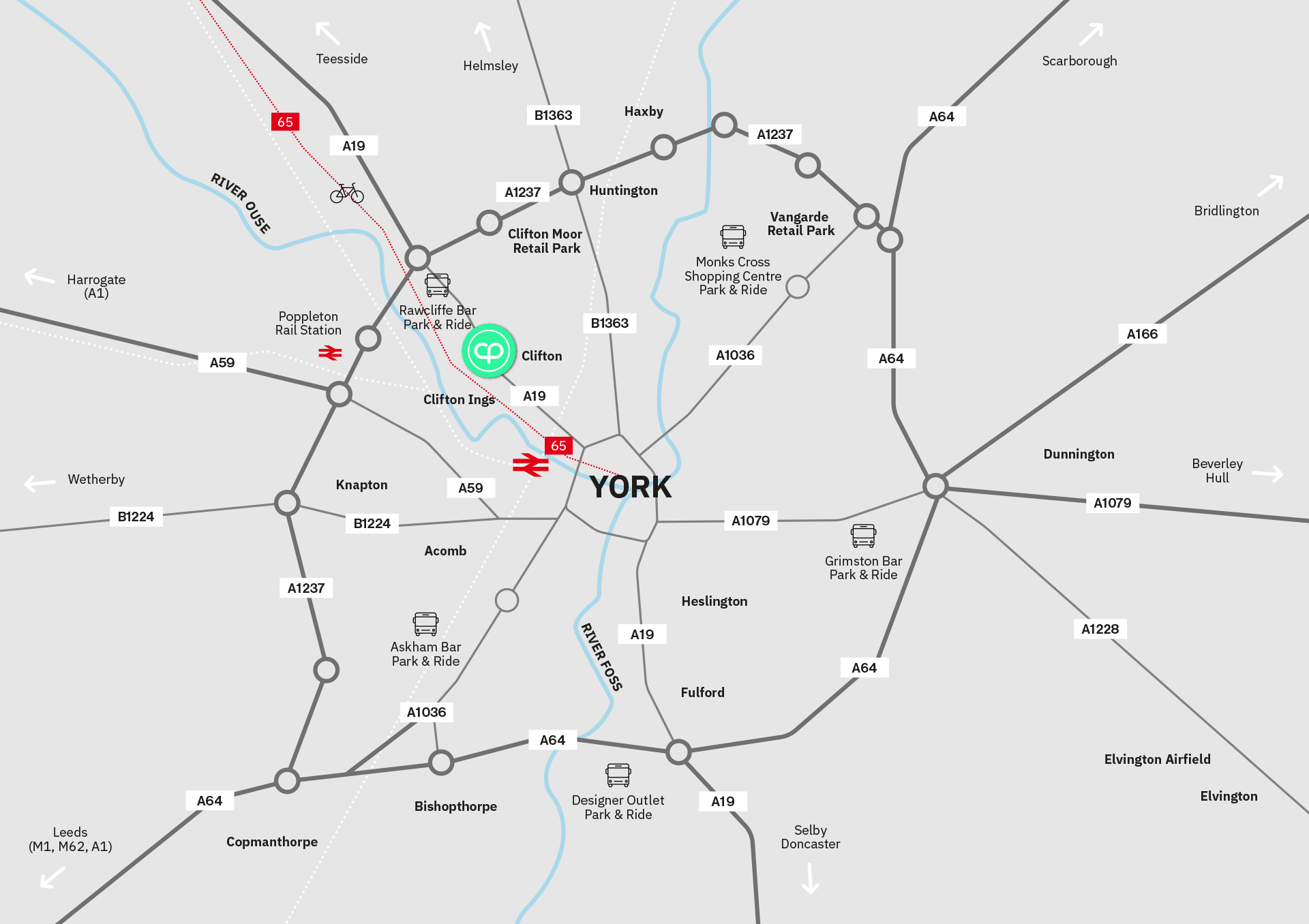 Site Map - Clifton Park, York